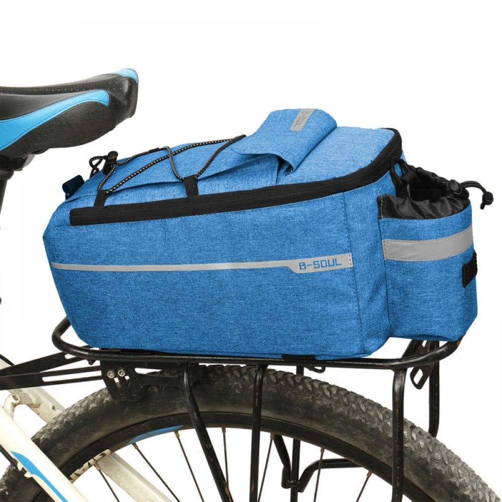 Monday Clearance Bicycle Rack Bag with Bottle Pocket Bike Insulated Trunk Cooler Reflective Bag Waterproof Bike Cargo Bag Large Capacity Storage Bag for Outdoor Sports