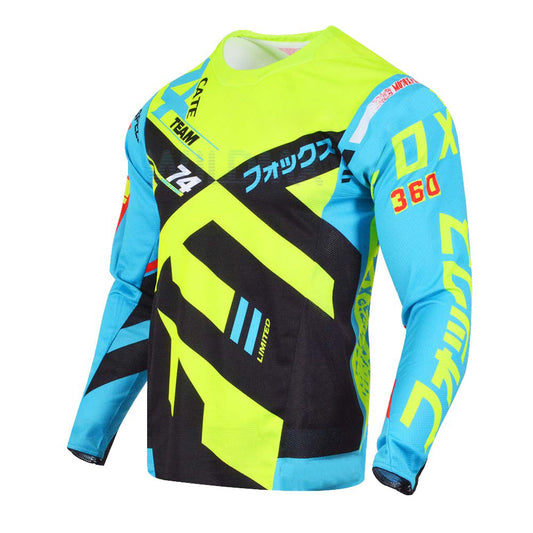 Short Sleeved Cycling Jersey Suit Summer Road Bike Cycling Shirt Mens Breathable - Blue Force Sports