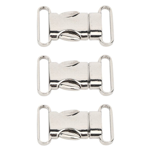 EOTVIA Metal Safe Buckle,Climbing Carabiner,3Pcs High Quality Climbing Safe Carabiner Bag Hook Small Metal Webbing Buckle Parachute Cord Bracelet Pet Accessory