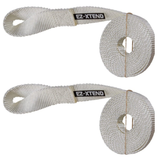 Ez-Xtend Sail Ties Marine Loop - Boat Accessory 2 Pc Set (White, 84"X1")