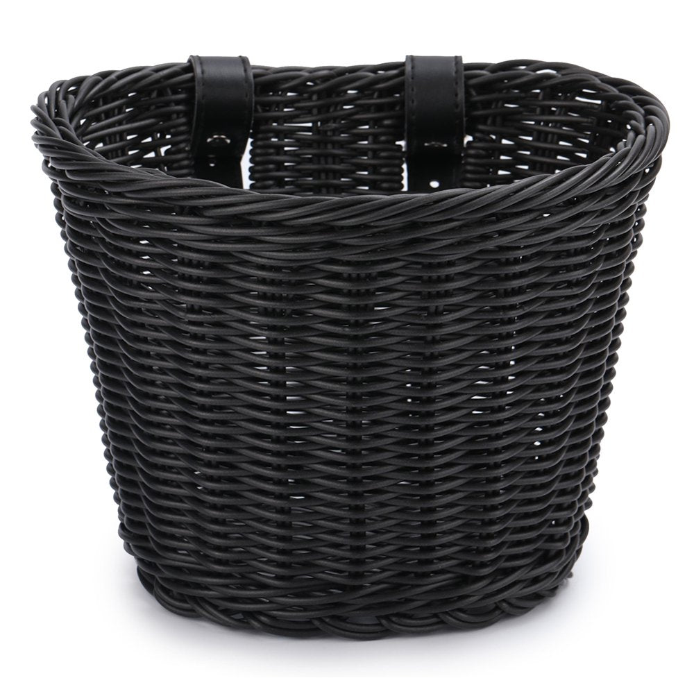 SULLC PE Rattan Handlebar Carrier Bag Bicycle Front Basket Holder Cycling Accessories
