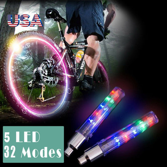 Iclover Iclover Led Bike Wheel Lights - A01 Waterproof Bright Bicycle Light Strip (2 Tire Pack), Safety Spoke Lights, Cool Kids Bike Accessories, Light up Wheels, Lightweight, Include Battery