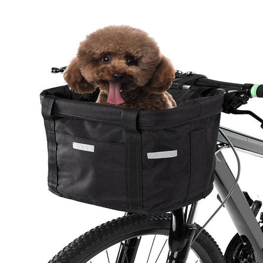 Lixada Bicycle Front Handlebar Removable Waterproof Basket for Pets or Groceries (Bag Size - 13.4" X 9.4" X 9.6")