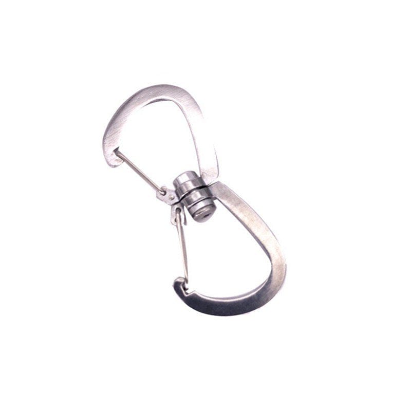 Feiona 7Cm Stainless Steel D-Ring Key Chain Clip Multi-Color Camping Snap Hook Outdoor Travel