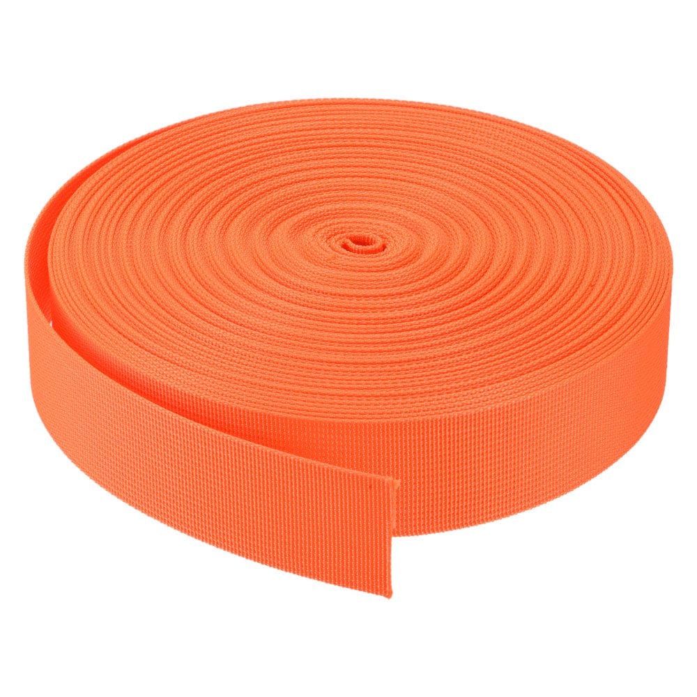 Flat Nylon Webbing Strap 1.5 Inch 25 Yards Black for Backpack, Luggage-Rack