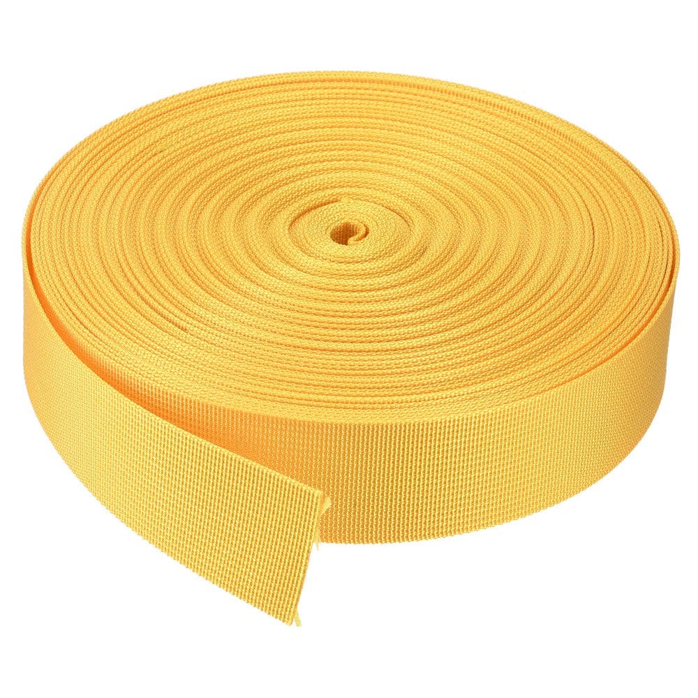 Flat Nylon Webbing Strap 1.5 Inch 25 Yards Black for Backpack, Luggage-Rack