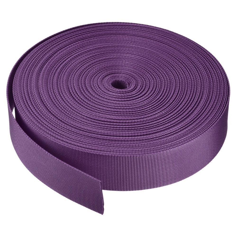 Flat Nylon Webbing Strap 1.5 Inch 25 Yards Black for Backpack, Luggage-Rack