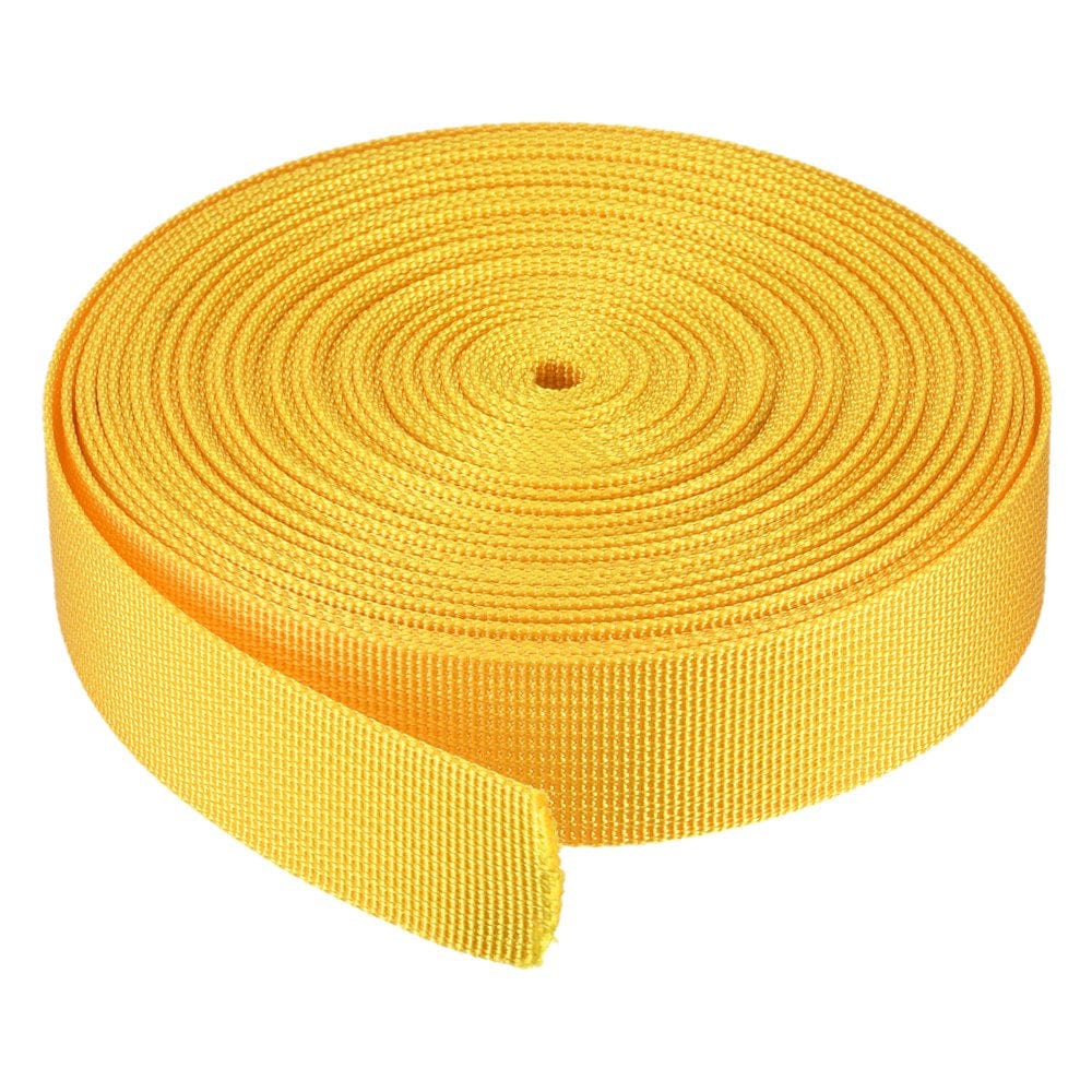 Flat Nylon Webbing Strap 1 Inch 10 Yards Bright Red for Backpack, Luggage-Rack