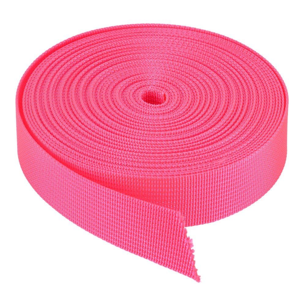 Flat Nylon Webbing Strap 1 Inch 10 Yards Bright Red for Backpack, Luggage-Rack