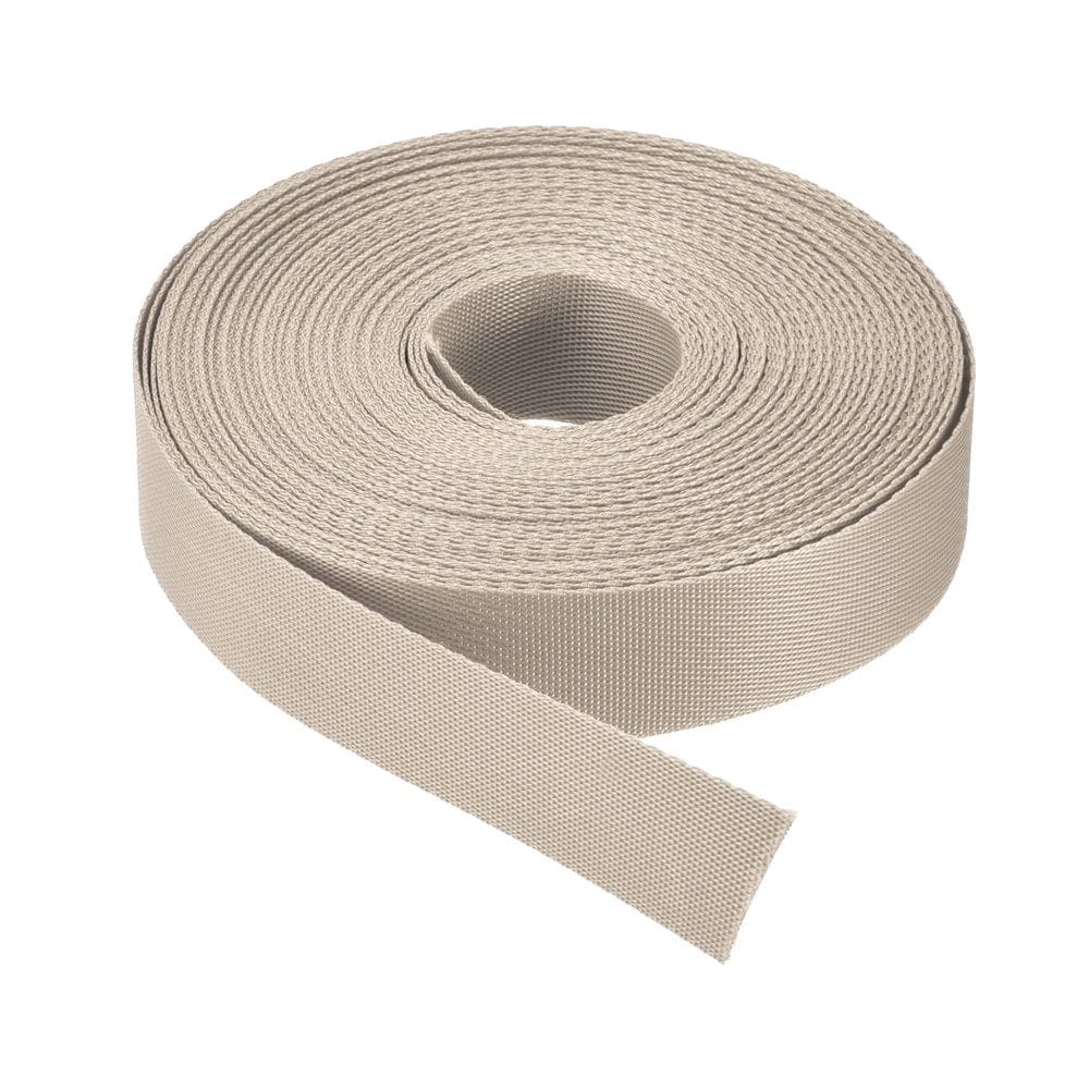 Flat Nylon Webbing Strap 1 Inch 15 Yards Bright Orange for Backpack Luggage-Rack