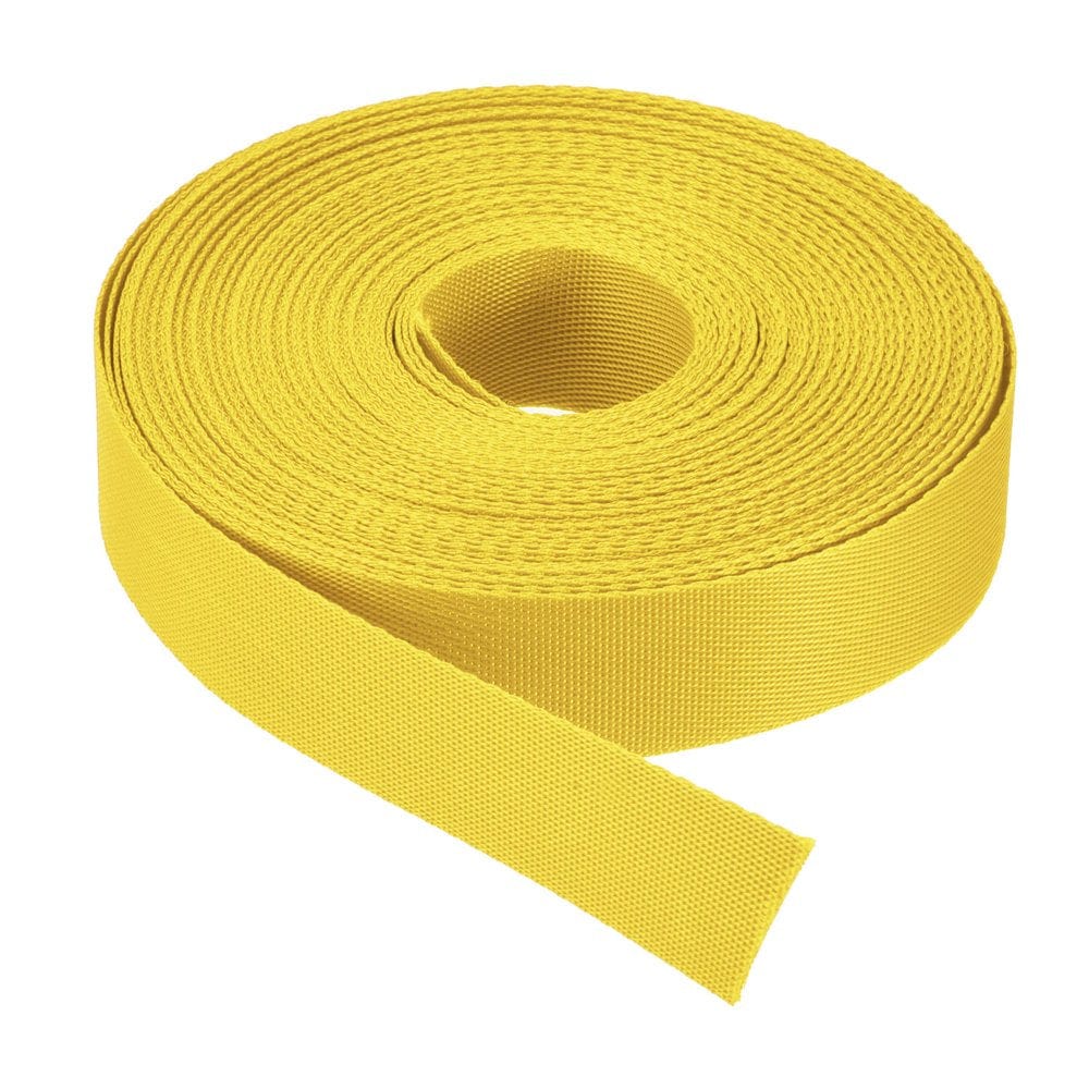 Flat Nylon Webbing Strap 1 Inch 15 Yards Bright Orange for Backpack Luggage-Rack