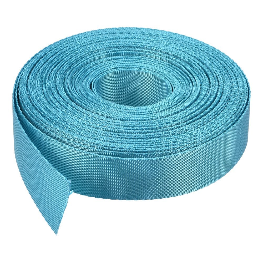 Flat Nylon Webbing Strap 1 Inch 15 Yards Bright Orange for Backpack Luggage-Rack