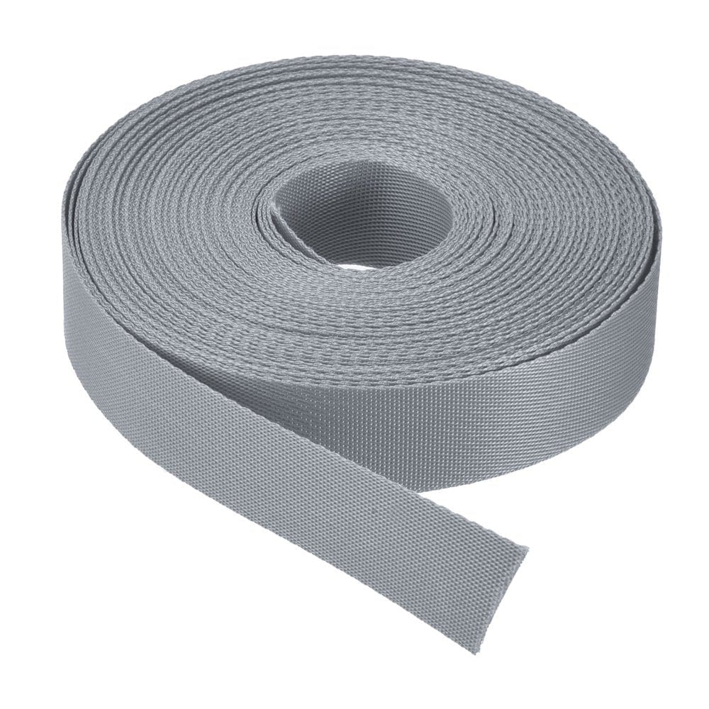 Flat Nylon Webbing Strap 1 Inch 15 Yards Bright Orange for Backpack Luggage-Rack