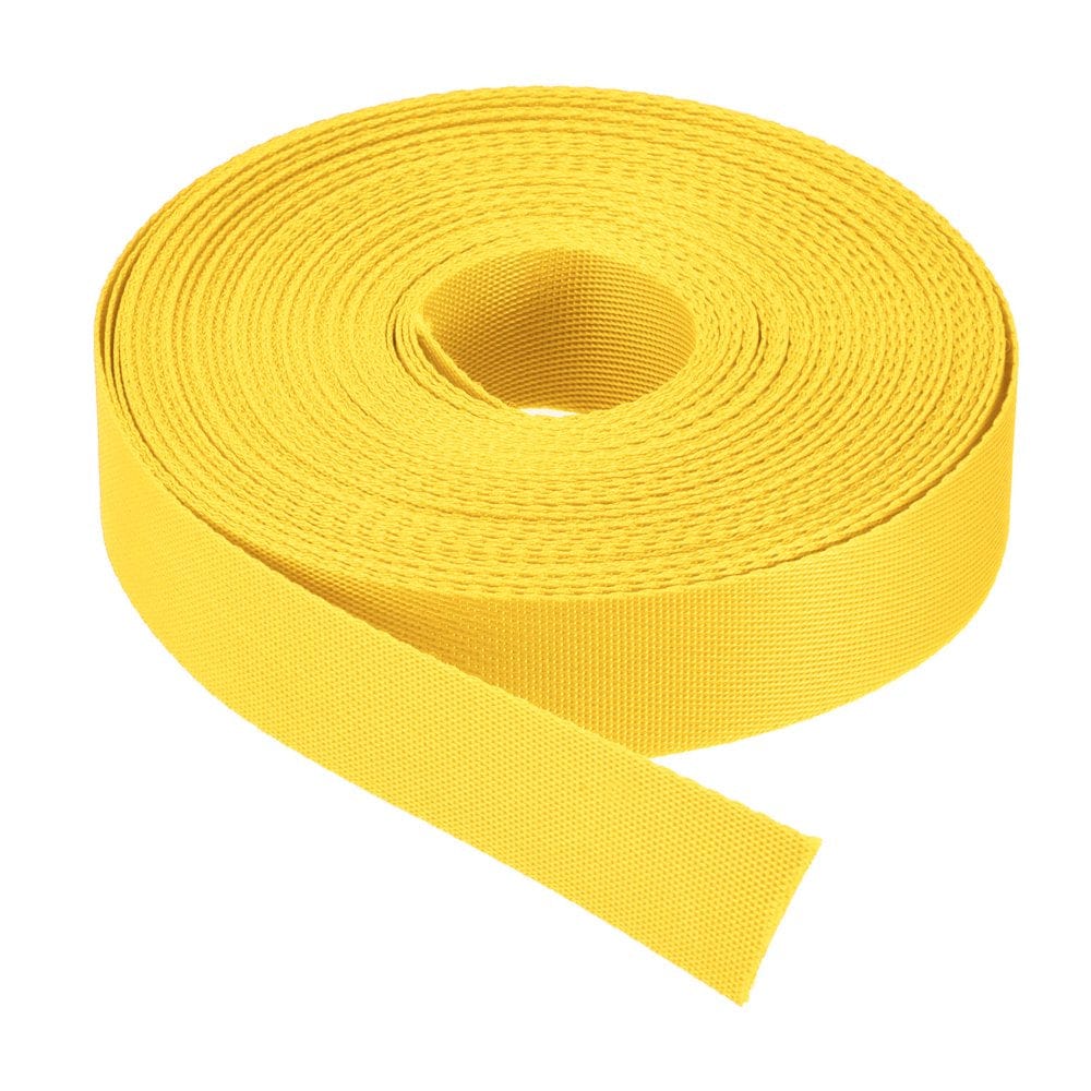 Flat Nylon Webbing Strap 1 Inch 15 Yards Bright Orange for Backpack Luggage-Rack