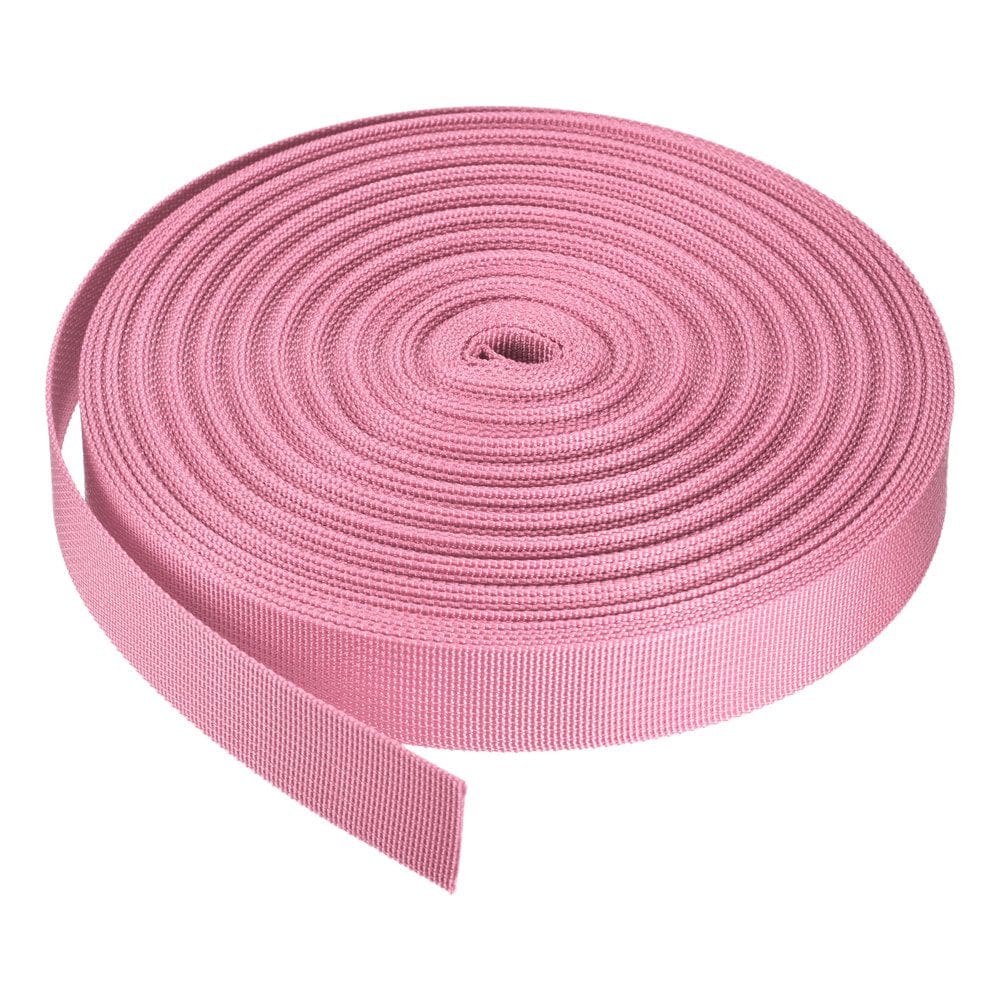 Flat Nylon Webbing Strap 1 Inch 25 Yards Black for Backpack, Luggage-Rack