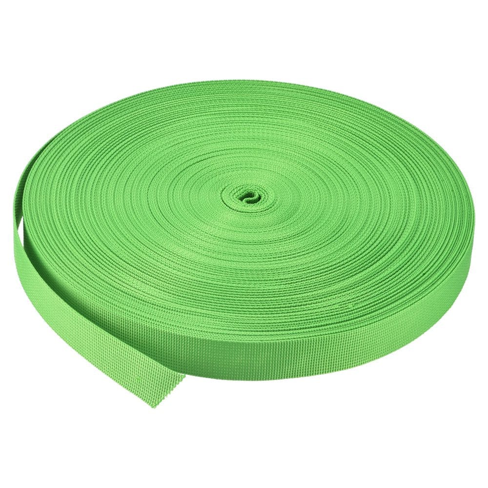 Flat Nylon Webbing Strap 1 Inch 50 Yards Bluish Green for Backpack, Luggage-Rack