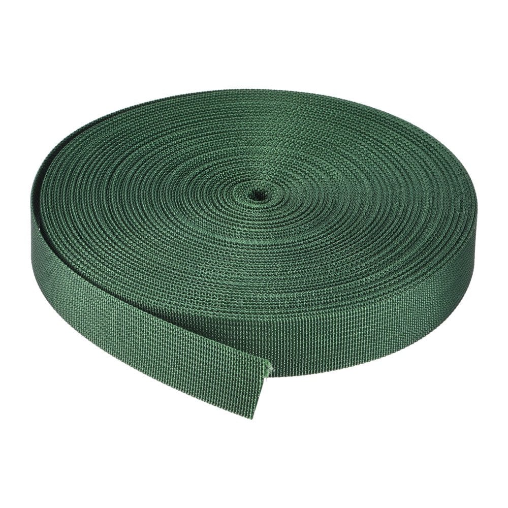 Flat Nylon Webbing Strap 1 Inch 50 Yards Bluish Green for Backpack, Luggage-Rack