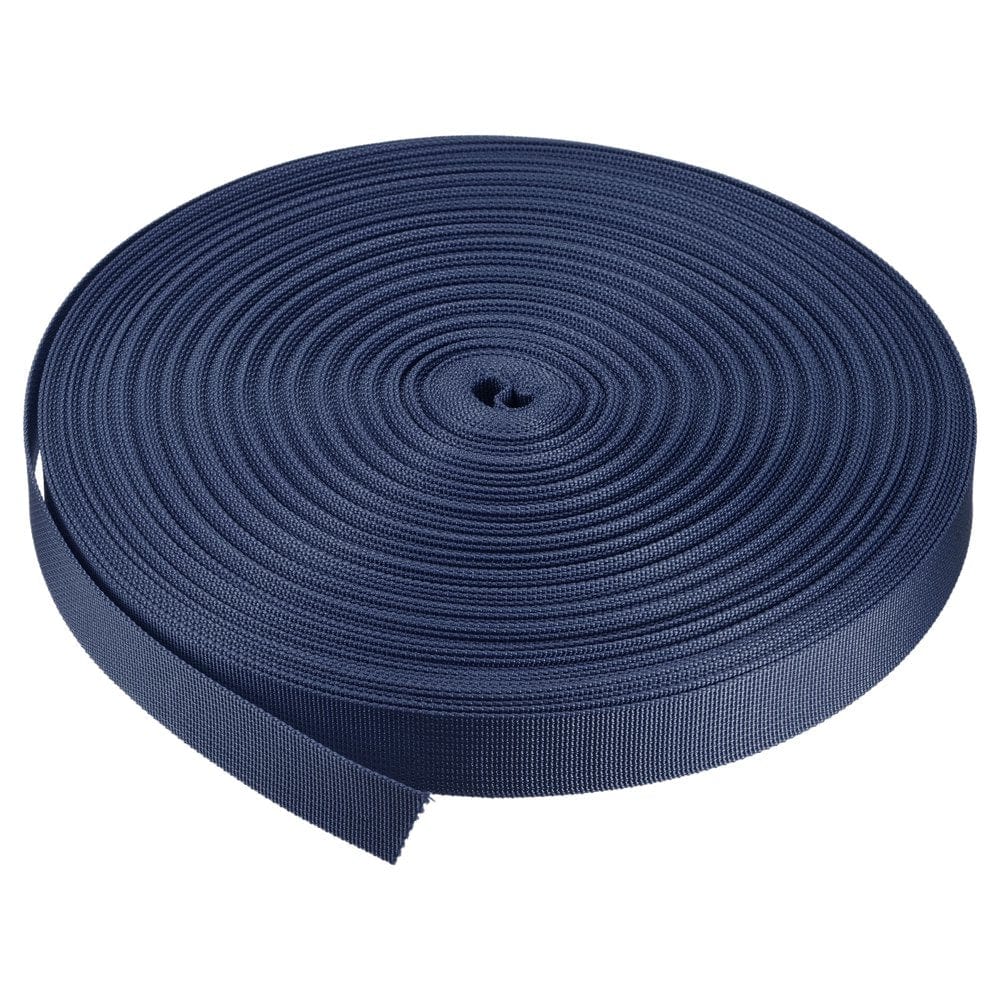 Flat Nylon Webbing Strap 1 Inch 50 Yards Bluish Green for Backpack, Luggage-Rack