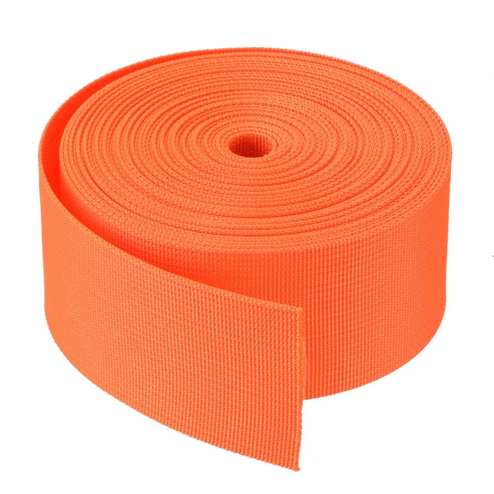 Flat Nylon Webbing Strap 2 Inch 10 Yards Bright Red for Backpack, Luggage-Rack