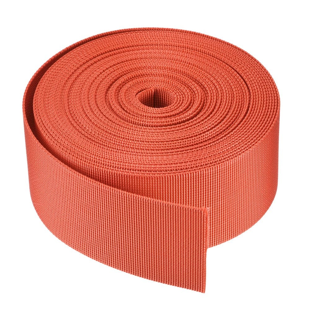 Flat Nylon Webbing Strap 2 Inch 10 Yards Bright Red for Backpack, Luggage-Rack