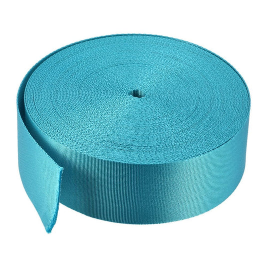 Flat Nylon Webbing Strap 2 Inch 20 Yards Blue for Backpack, Luggage-Rack