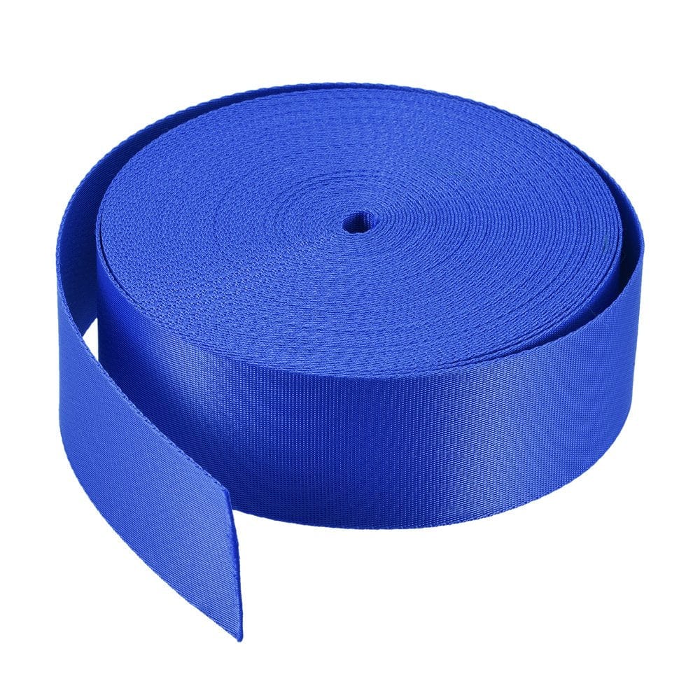 Flat Nylon Webbing Strap 2 Inch 20 Yards Blue for Backpack, Luggage-Rack