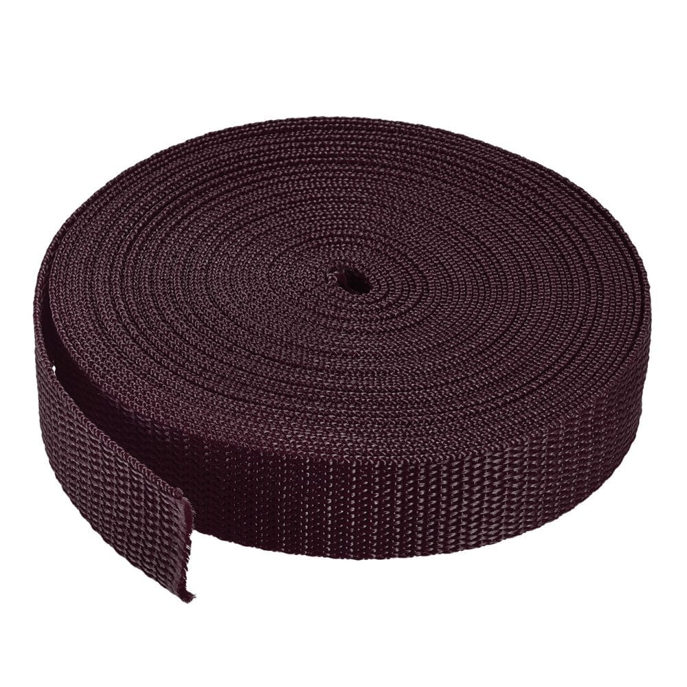 Heavyweight Polypropylene Webbing Strap 1" 10 Yards Brown Strapping Band for Outdoor