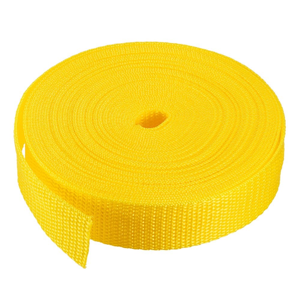 Heavyweight Polypropylene Webbing Strap 1" 10 Yards Brown Strapping Band for Outdoor