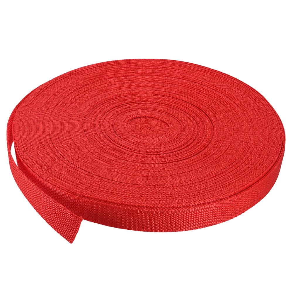 Heavyweight Polypropylene Webbing Strap 1" 50 Yards Beige Strapping Band for Outdoor