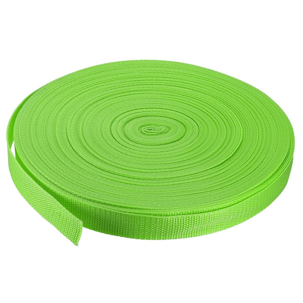 Heavyweight Polypropylene Webbing Strap 1" 50 Yards Dark Green Strapping Band for Outdoor