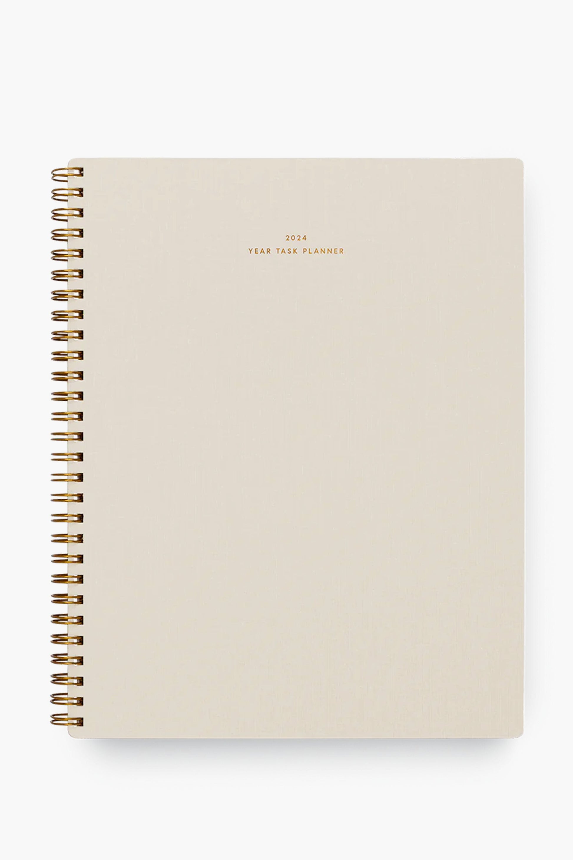 2024 Natural Linen Yearly Task Planner