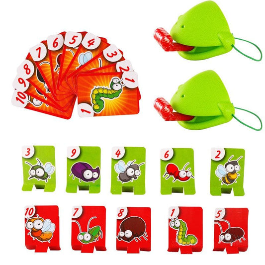 Kids Frog Mouth Tic Tac Tongue Toy Funny Bug Catch Quickdraw Desktop Game for Family Party