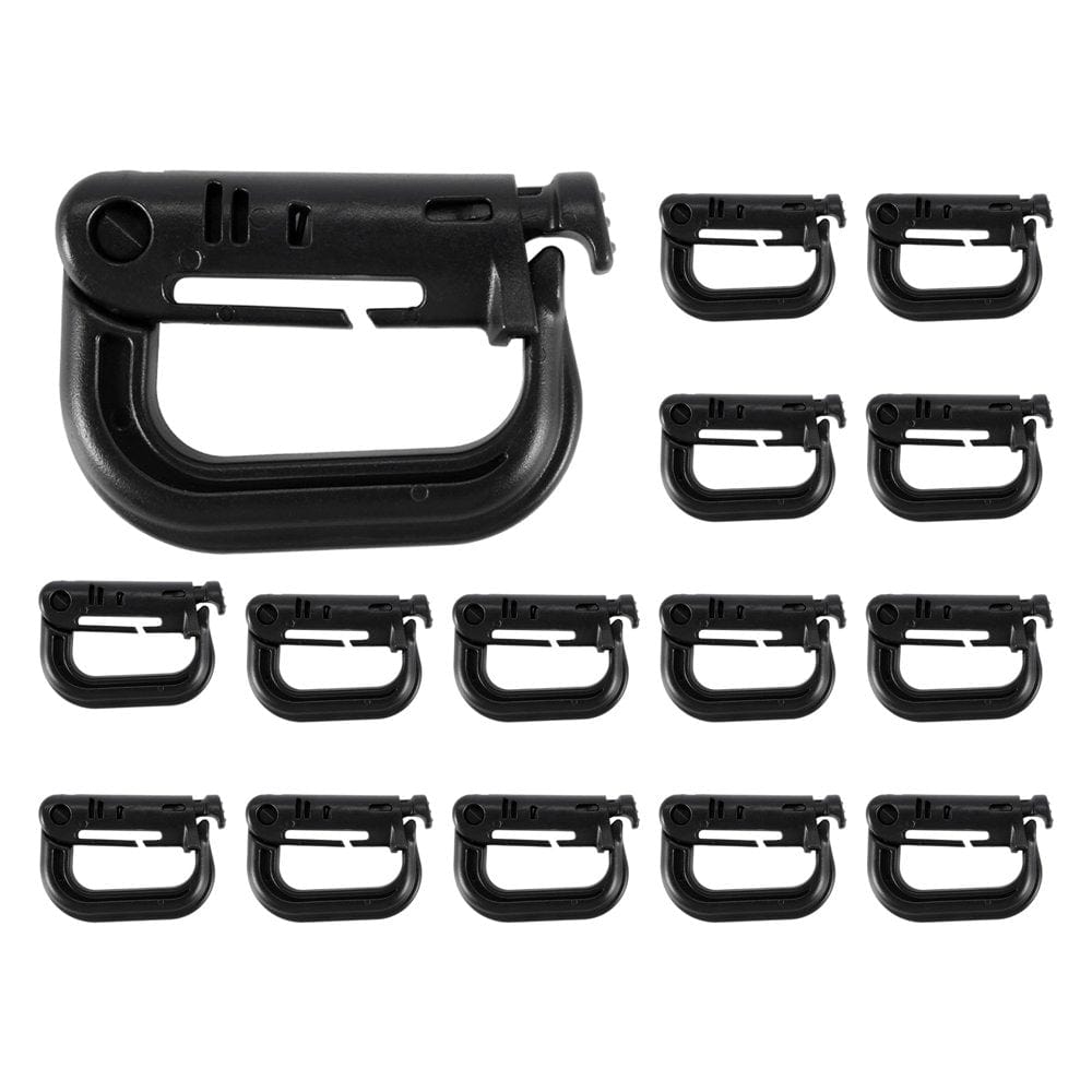 Kzxbty Multipurpose D-Ring Plastic Carabiners Carabiners Locking Carabiners Clips for Molle Webbing Climbing Camping Backpacking Hiking