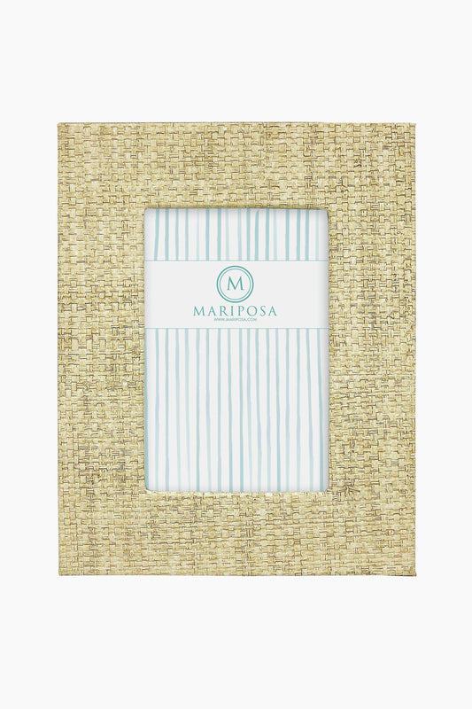 Sand Faux Grasscloth 4x6 Frame