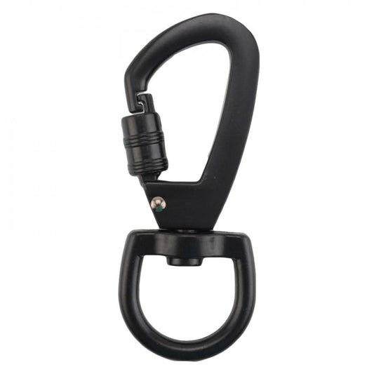 Malisata Multifunctional D-Type Buckle Auto Locking Carabiner with Swivel Rotating Ring for Outdoor Climbing Keychain Pet Leash Hook
