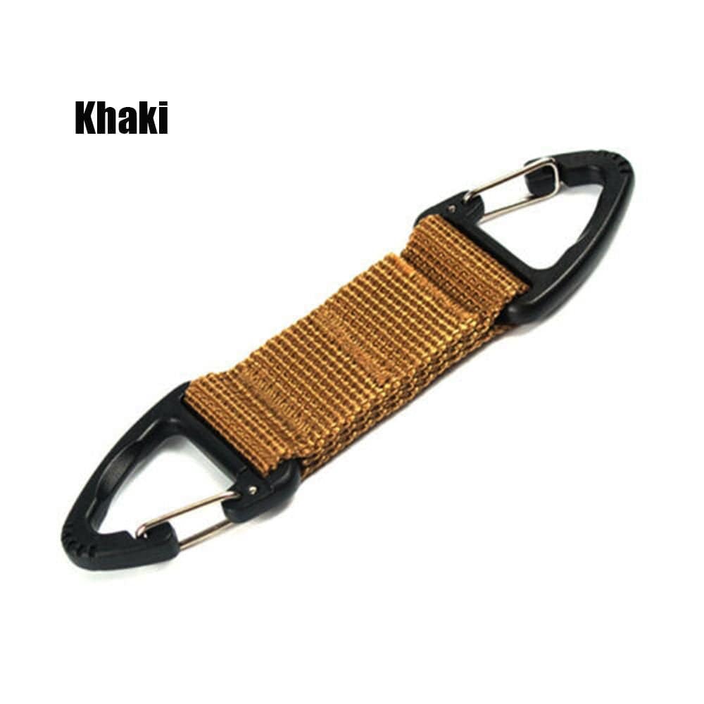 Multifunction Camping Hiking Backpack Bag Accessories Tactical Climbing Carabiner Webbing Belt Clip Clasp Hanging Chain Outdoor Molle Buckle ARMY GREEN