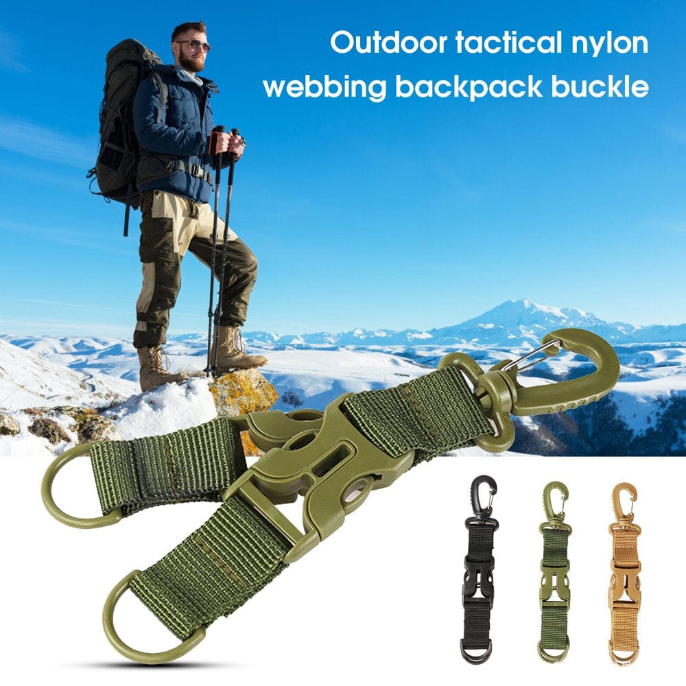 Naierhg Durable Hanging Buckle Replacement Design Tie up Tightly Accessories Webbing Key Clip for Climbing