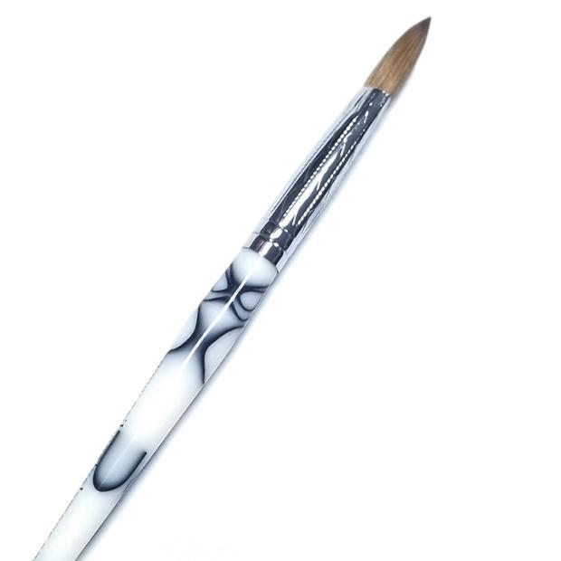 Kolinsky Acrylic White Marble Brush #12