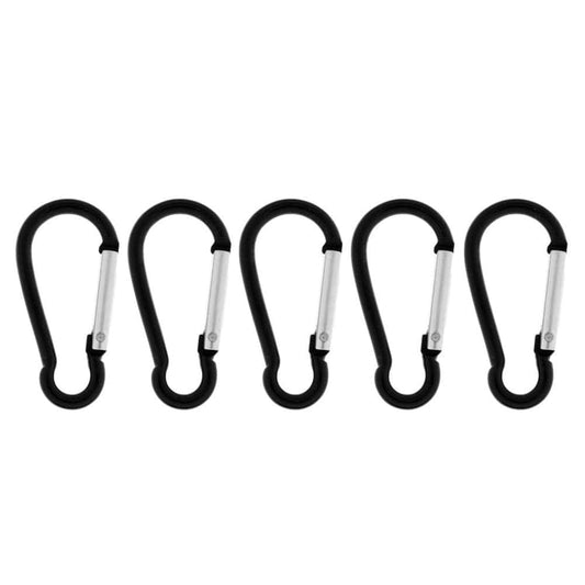 (Pack of 5) Aluminum Carabiner Buckle Hook, Keychain Clip, Sp Chain