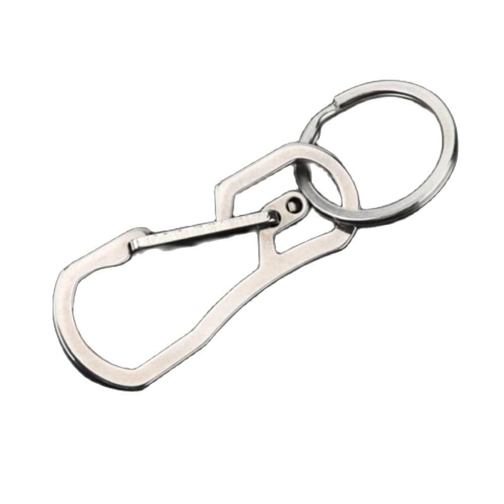 Prettyui Titanium Alloy Heavy Duty Carabiner Quick Release Hooks with Key Ring Snap Spring Clips Hooks