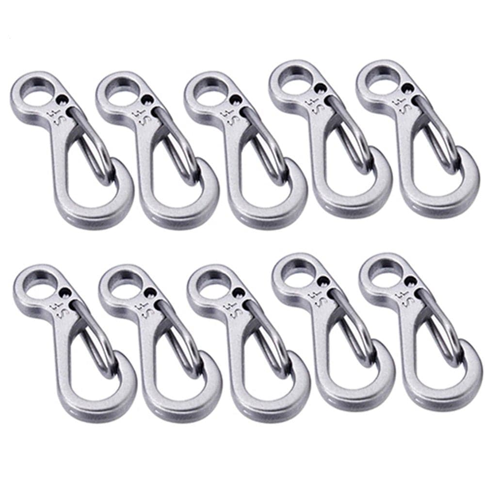 SANWOOD Carabiner,10X Mini SF Carabiner Climbing Backpack Spring Clasps Keychain Bottle Hooks