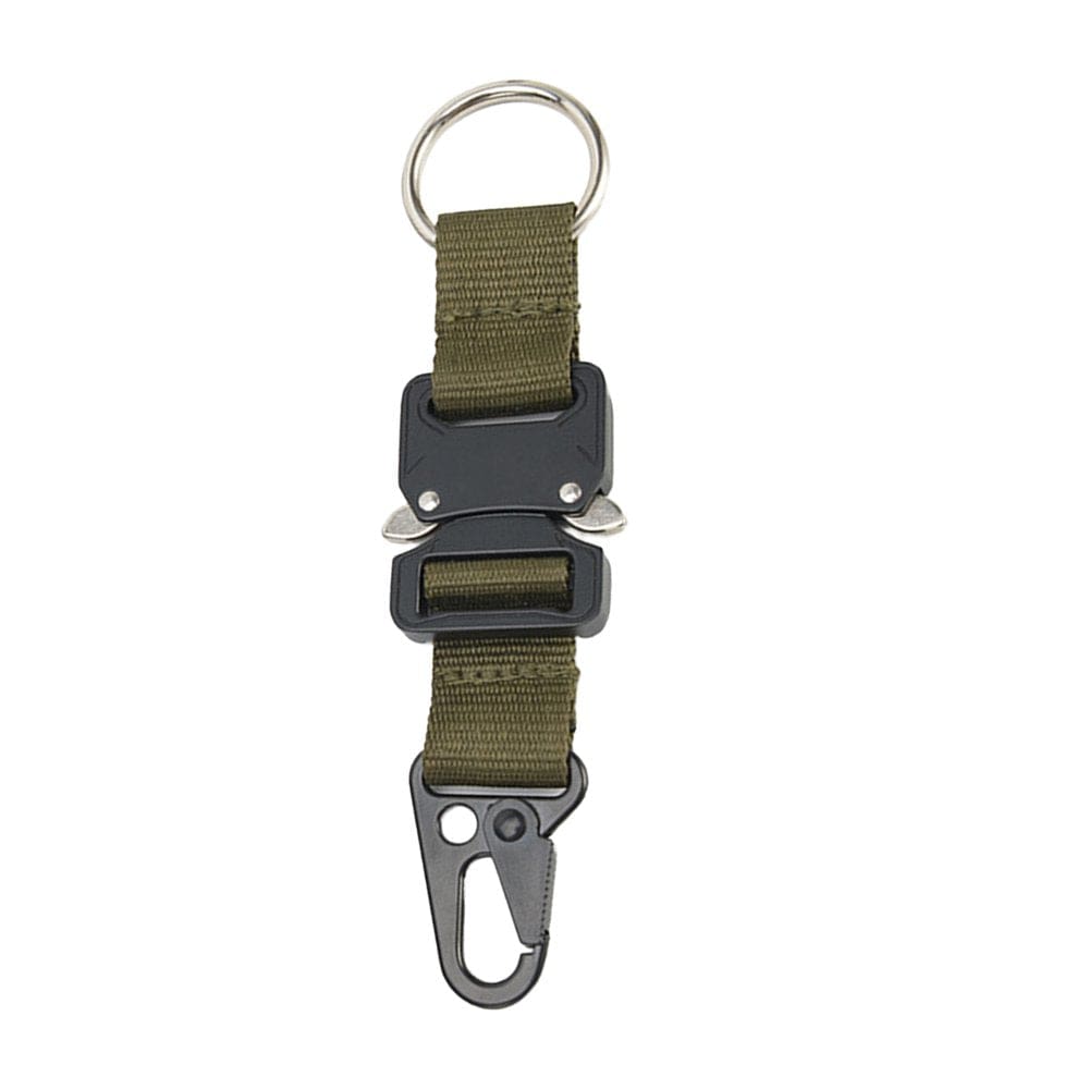 Sunhlx Nylon Belt Keychain Heavy-Duty Sturdy Adjustable High Strength Webbing Key Clip for Climbing