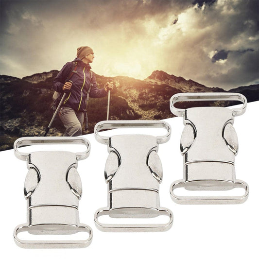 Tebru 3PCS High Quality Climbing Safe Carabiner Bag Hook Small Metal Webbing Buckle Parachute Cord Bracelet Pet Accessory,Metalwebbing Buckle,Metal Safe Buckle