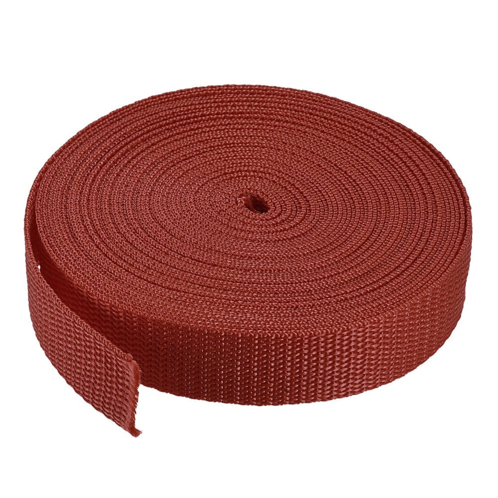 Uxcell 1" 10 Yards Heavyweight Polypropylene Webbing Strap Strapping Band Dark Rose Red 1Pcs