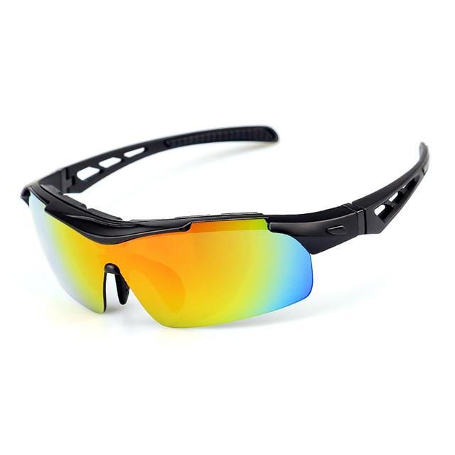 Polarized Cycling Sunglasses Bicycle UV400 Goggles Sports Eyewear Glasses with 5 Interchangeable Lenses Unbreakable For Outdoor