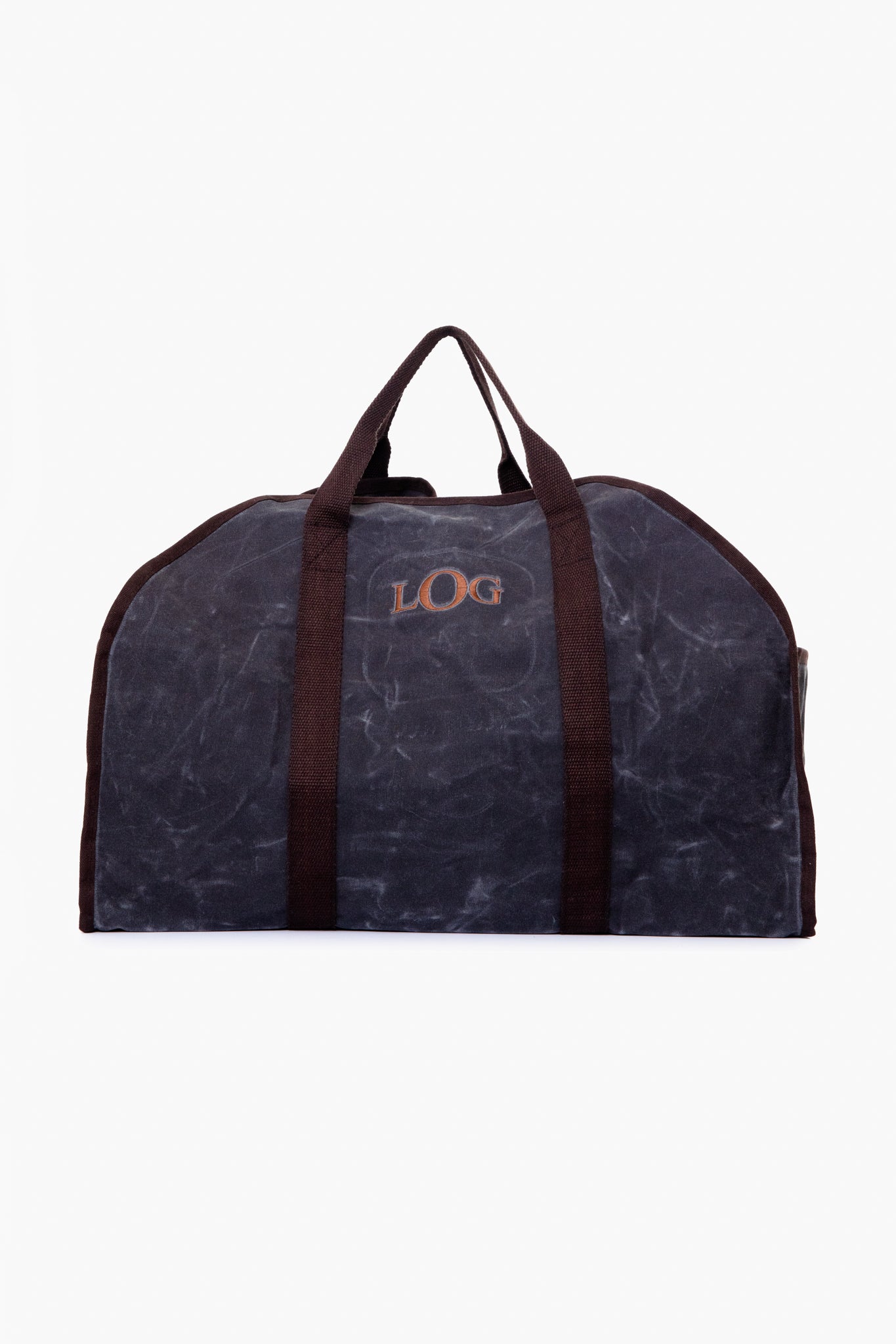 Slate Waxed Canvas Log Carrier