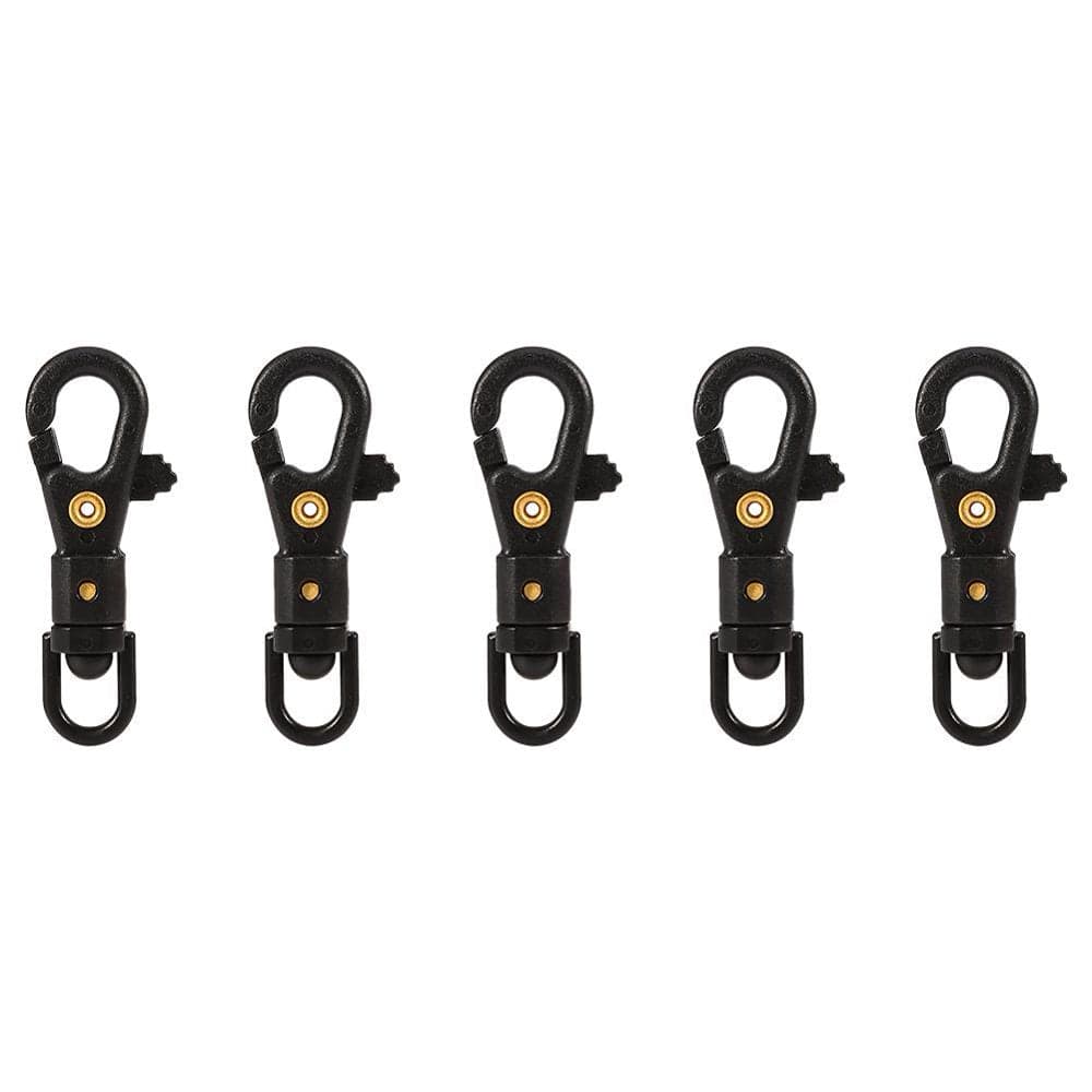 WALFRONT 5Pcs/Bag Outdoor Tactics 360 Degree Swivel Mini Keychain Carabiner Clip Hanging Buckle Hook , Hook Keyring EDC Tool, Quickdraw Key Chain