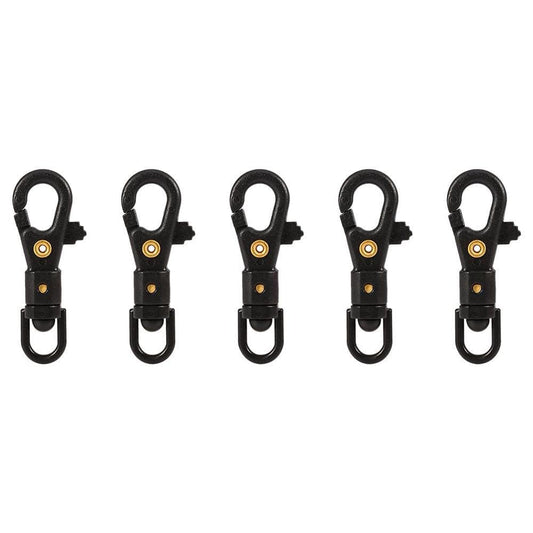 WALFRONT 5Pcs/Bag Outdoor Tactics 360 Degree Swivel Mini Keychain Carabiner Clip Hanging Buckle Hook , Hook Keyring EDC Tool, Quickdraw Key Chain