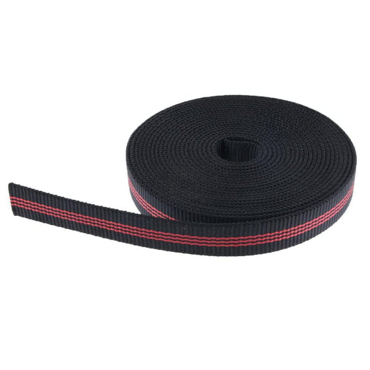 Webbing 0.8 Inch - Climbing Webbing - Polyester Webbing for Climbers - Heavy Duty Strap for , Climbing, Harnesses, Rock Work, 5 Meters Black