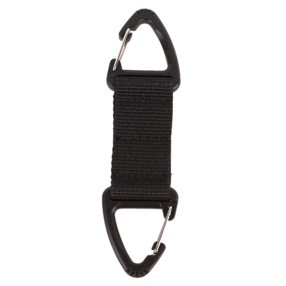 Wisremt Tactical Backpack Molle Webbing Belt Clip Climbing Carabiner Buckle Bag Webbing Belt Clip Clasp Hanging Chain Key Hook
